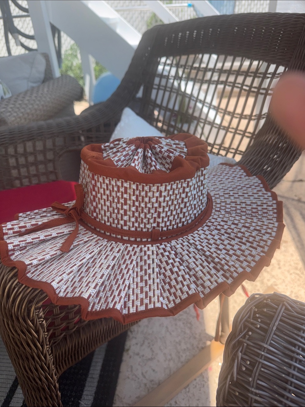 Lorna Murray Women's Orange Raffia Sun Hat - Small